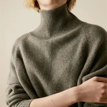 2020 Jesensko Zimski pulover ženske turtleneck Kašmir Ohlapen pulover ženske, pulover pletenje puloverju puloverji Plus Velikost vrhovi nova 3