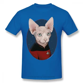 Moški Oblačila Star Trek Znanost FictionTV Serije Udobje T-Shirt Naslednje Generacije Picard Mačka Krog Portret Kul Kratek Rokav 2