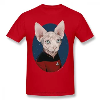 Moški Oblačila Star Trek Znanost FictionTV Serije Udobje T-Shirt Naslednje Generacije Picard Mačka Krog Portret Kul Kratek Rokav 4