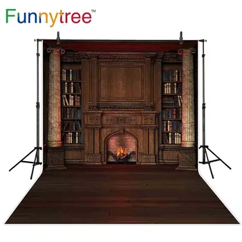 Funnytree fotografija kulise kamin knjižnica polico notranjosti elegance photocall studio sredstev foto ozadje photophone 4