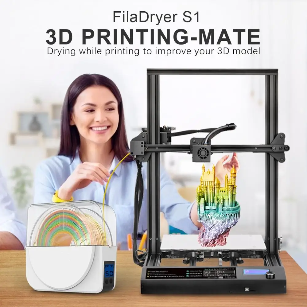 AW 3D, Najnovejše 3D Tiskanje Žarilno Sušenje Polje skladiščenje Imetnik polje-fit sušnih PLA/SVILENE Nitke pralni Najboljši 3d tiskanje partner. 1