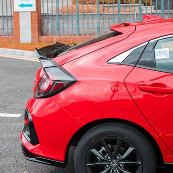 Zadaj Prtljažnik Spojler Boot Ustnice Krilo za Honda za Državljansko X 10. Hatchback 2016 - 2019 ABS Glossy Črna / ogljikovih vlaken 0