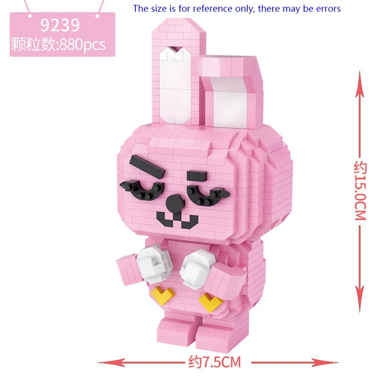 LOŠKI Mini blokov, Risanka Žaba Dražbi Slika Opeke Anime Nosi Model za Dekleta Darila Srčkan Lutka Otroci Igrače Otroci prisotni 9241 5