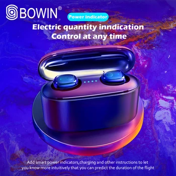 BOWIN NOVI Mini 5.0 G5S TWS šumov Športi, Hi-fi Brezžične Bluetooth Stereo Slušalke 3500mAh 6D Čepkov 3048