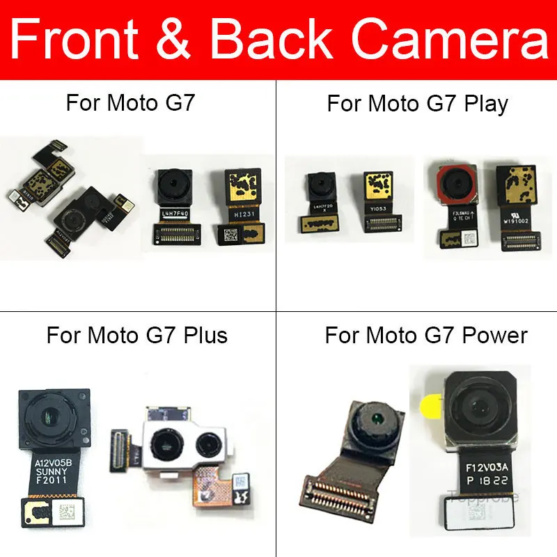 Zadaj Glavni Kameri Za Motorola Moto G7 Igrajo Plus Moč Spredaj Sooča Kamero Modul Flex Ploski Kabel Zamenjava Rezervnih Delov 4