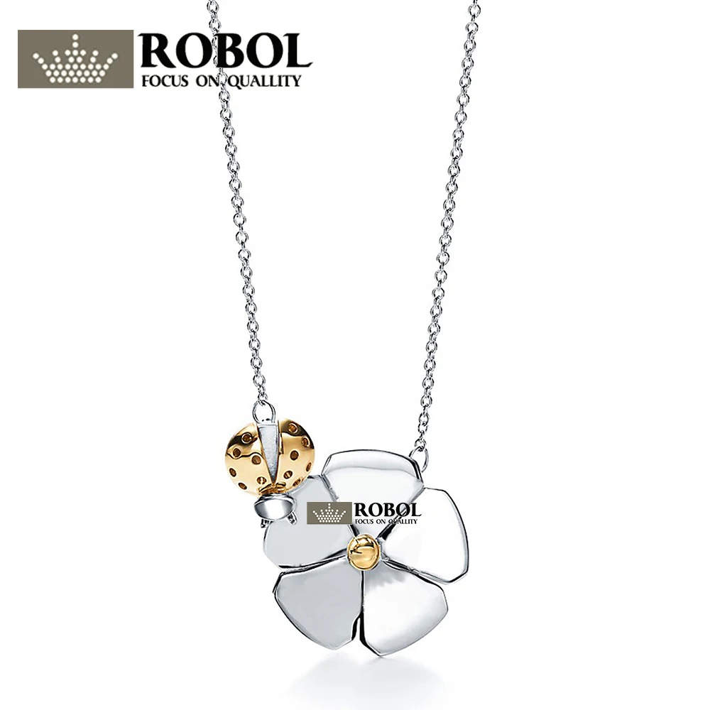 Visoka kakovost in izvirno 925 sterling srebro sonce cvet firefly metulj obroč ogrlico, ki je primerna za ženske, da se udeležijo stranko poroko 5