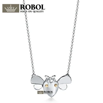 Visoka kakovost in izvirno 925 sterling srebro sonce cvet firefly metulj obroč ogrlico, ki je primerna za ženske, da se udeležijo stranko poroko 3082