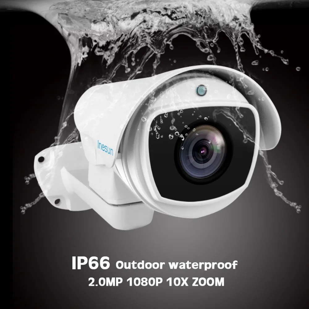 Inesun Prostem PTZ Kamera 2MP 1080P 10-KRATNO Povečavo In 4-V-1 HD AHD/CVI/TVI/CVBS Video Nadzor Cam 330ft Laser IR Nočno opazovanje 5