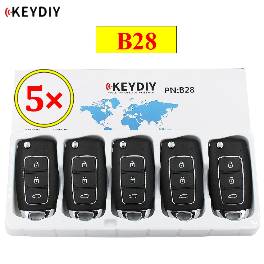 5pcs/veliko KEYDIY B series B28 3 gumb univerzalno KD daljinski upravljalnik za KD200 KD900 KD900+ URG200 KD-X2 mini KD 5