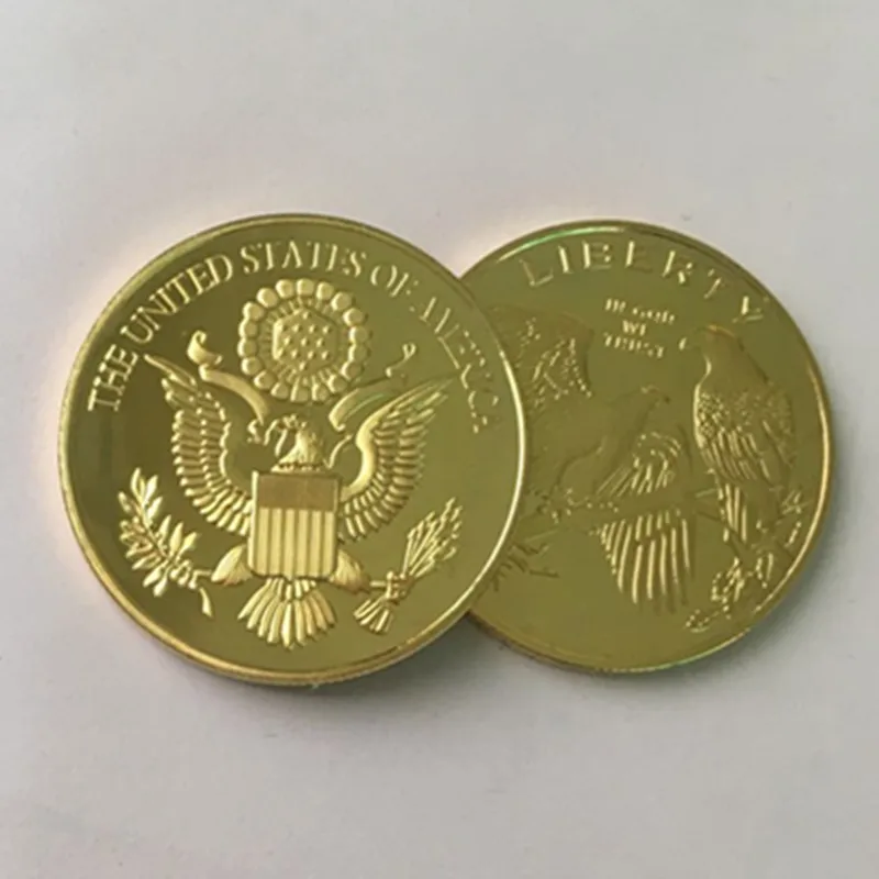 5 kos Ameriški PLEŠAST OREL živali značko v boga zaupamo svobode pozlačeni značko 40 mm spominek zbirateljske dekoracijo kovanec 3