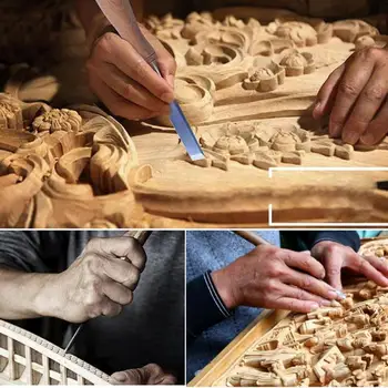 Strokovno 12Pcs/nastavite Ročno Lesa Carvinga Ročno Orodje Dleto Nastavite Tesarji Les Carvinga Dleto DIY Podrobne Ročno Orodje 3