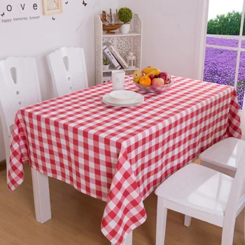 Kariran namizni prt pravokotne prt za mizo sodobne dom dekorativni dinning tabela pokrov rdeče okrogel prt Piknik Krpo 32171