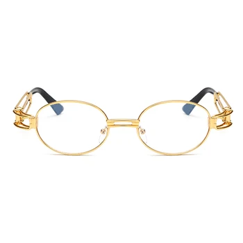 Peekaboo retro jasno objektiv nerd očala okvirji za moške moški ovalne majhne okrogle očala za ženske, zlato kovinsko votlih 2017 32261