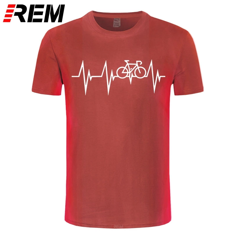 REM Smešno Gorsko Kolo MTB Cikel srčni Utrip T-shirt Za Moške Plus Velikost Bombaž Ekipa Tee Shirt Camiseta 2