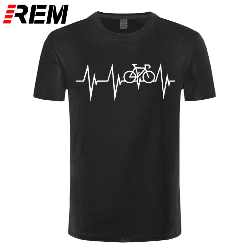 REM Smešno Gorsko Kolo MTB Cikel srčni Utrip T-shirt Za Moške Plus Velikost Bombaž Ekipa Tee Shirt Camiseta 4