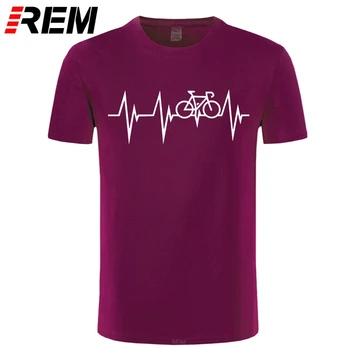 REM Smešno Gorsko Kolo MTB Cikel srčni Utrip T-shirt Za Moške Plus Velikost Bombaž Ekipa Tee Shirt Camiseta 5