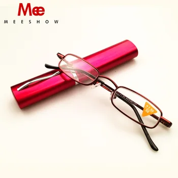 Meeshow Žep Kompaktne Premium Obravnavi Očala Z Aluminijem Svinčnik Imetnik Primeru Moč +1.0-3.5 Eye Glasses T0388 32429