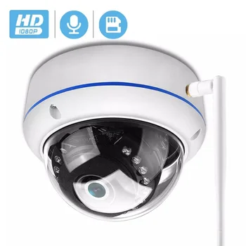 BESDER 1080P vandalizmu IP Wifi Kamera ONVIF P2P TF Card Slot CCTV Dome Kamere Brezžično Žično Zvok Posname Varnostna Kamera 5