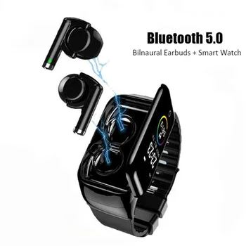 Pametno Gledati Smartwatch Band Dotik Fitnes Glavo Telefoni Tws Bluetooth Slušalke Slušalke Čepkov Slušalke Res Brezžične V Uho Brsti 32464