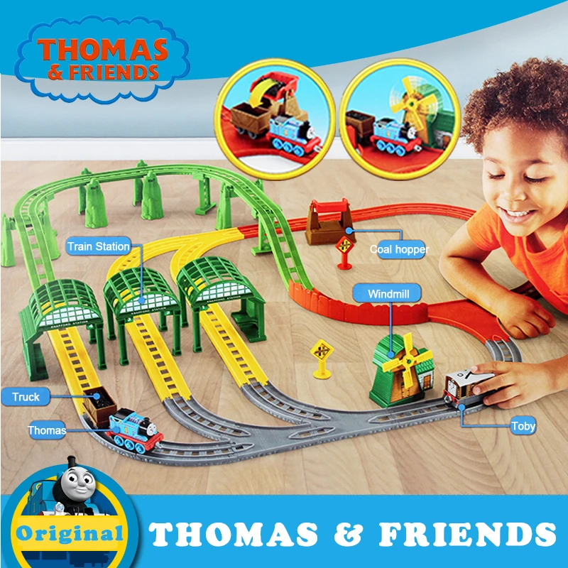 Original Thomas Električni Vlak Igrače, Plastične Železniške Izgradnjo Skladbo Avto Igrača Za Otroke, Zbiranje Vlak, Thomas in Prijatelji DNR41 5