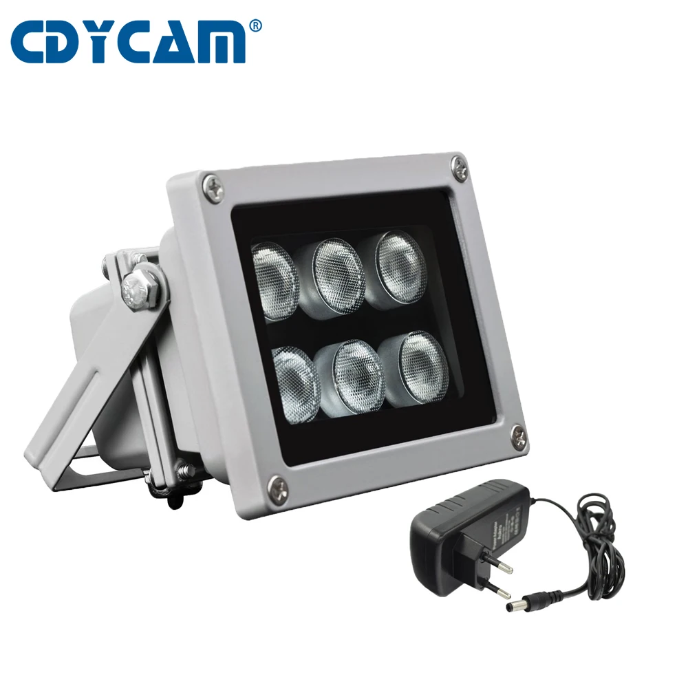 Novo Infrardeče Luči 6 Močna LED Nočno Vizijo Obseg 45/60 Stopnjo 850nm Alu luč za ostrenje lučka za Varnost IP CCTV Kamere 5
