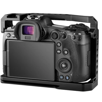 YELANGU DSLR Fotoaparat Kletko za Canon EOS R5 in R6 Vgrajen Hladno Čevelj & NATO Železniškega 1/4 Palca Arri Hole Kamera Ploščad Video Ploščad 4