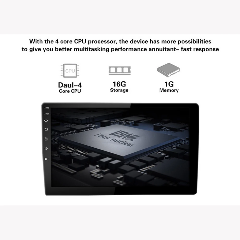 1+16 G Android 9.1 avtoradio, Predvajalnik za Audi A6 Navigacija GPS 2Din 9 Palčni Digitalni zaslon na Dotik, WiFi Pogled od Zadaj 5