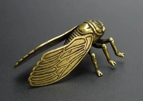 Dosegljivi Kitajski Medenina Vklesan Živali Cicada Lepe Majhne Kipi 5