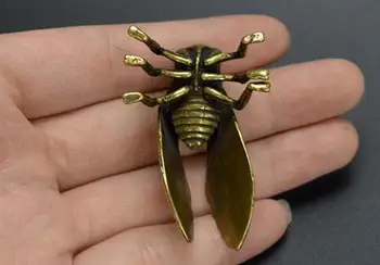 Dosegljivi Kitajski Medenina Vklesan Živali Cicada Lepe Majhne Kipi 0