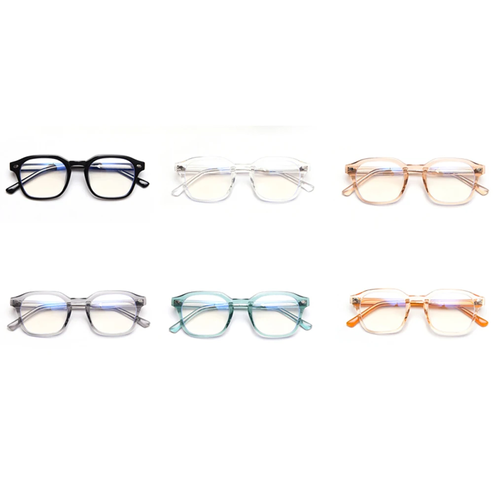 Peekaboo moške kvadratnih očala za ženske tr90 korejski modni stil optičnih očal okvir moških acetat pregleden sivo oranžna 1