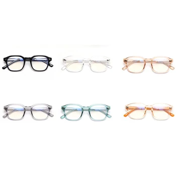 Peekaboo moške kvadratnih očala za ženske tr90 korejski modni stil optičnih očal okvir moških acetat pregleden sivo oranžna 1