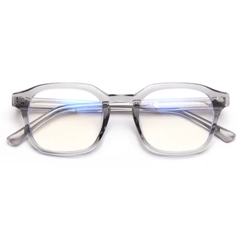 Peekaboo moške kvadratnih očala za ženske tr90 korejski modni stil optičnih očal okvir moških acetat pregleden sivo oranžna 3
