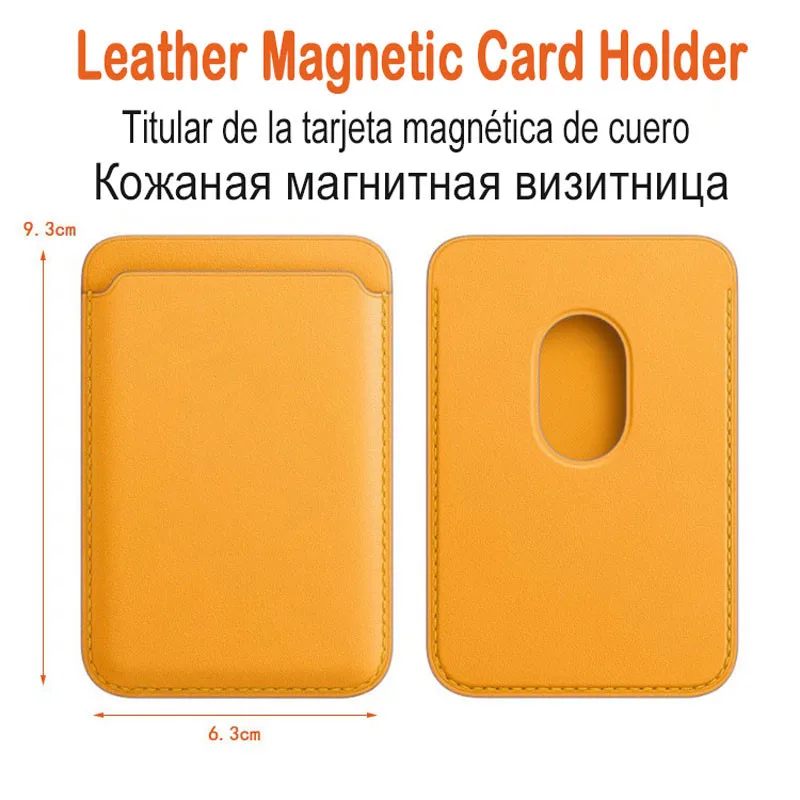 Luksuzni Poslovni Usnje kartico sim Magsafe Kritje velja Za iphone 12 max pro Mini Magnet Magsafe Za iphone 12 Pro Zadnji Pokrovček 5