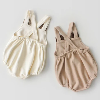 2020 Nov Baby Bodysuits Novorojenčka Risanka Jumpsuit+Klobuk Korejski Japonskem Slogu Za Malčke Dekliška Bodysuits Brez Rokavov Dojencek Dekliška Oblačila 0