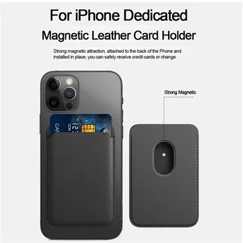 Luksuzni Poslovni Usnje kartico sim Magsafe Kritje velja Za iphone 12 max pro Mini Magnet Magsafe Za iphone 12 Pro Zadnji Pokrovček 336
