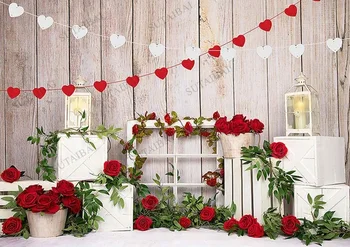 Valentine Letnik Lesa Odbor Fotografija Kulise Ljubezen Dekor Rose Rože Vrt Photo Rešitve Studio Stojnici Ozadju Prilagodite 0
