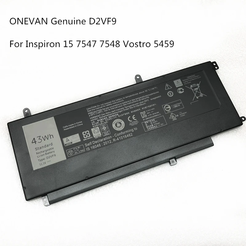 NOVO D2VF9 Laptop Baterija Za Dell Inspiron 15 7547 7548 Za Vostro 14 5000 5459 0PXR51 0YGR2V P41F P68G 4P8PH PXR51 43WH 3