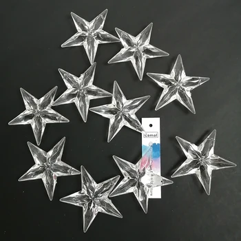 Camal 30pcs 56MM (2 luknje) Akrilna Crystal Star Oblikovan Obesek Lestenec Zavese svate Razsvetljavo Del Božič Visi 3443
