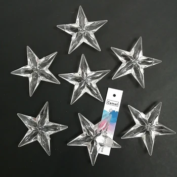 Camal 30pcs 56MM (2 luknje) Akrilna Crystal Star Oblikovan Obesek Lestenec Zavese svate Razsvetljavo Del Božič Visi 4