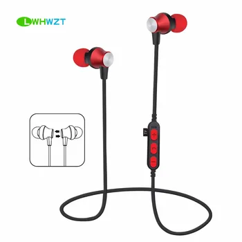 Najnovejši LWHWZT T2 Brezžične Slušalke Bluetooth Slušalke Za Telefon Neckband šport TF Bluetooth V5.0 za samsung galaxy s9 plus 34467