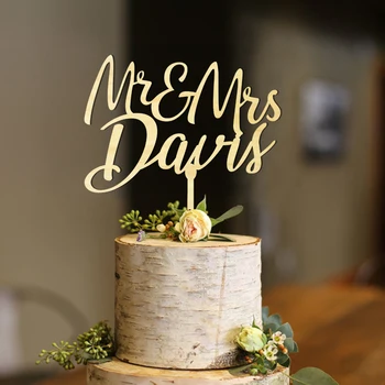 Poročna torta pokrivalo, Torto pokrivalo za poročni nakit, Gospod in Gospa torto pokrivalo, poročna torta pokrivalo kmečke, Osebno Priimek 0
