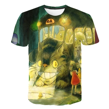 4-14years 3D Tshirt Japonske Anime Totoro Vzorec Otroci majica s kratkimi rokavi Otroci Risanka Smešno T-shirt Fantje/Dekleta Kratek Rokav Obleke Sonic 1