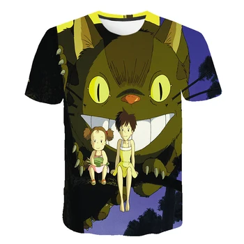 4-14years 3D Tshirt Japonske Anime Totoro Vzorec Otroci majica s kratkimi rokavi Otroci Risanka Smešno T-shirt Fantje/Dekleta Kratek Rokav Obleke Sonic 2