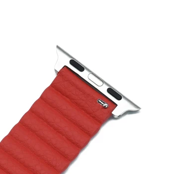 Magnetni Usnje Zanke Traku Za Apple Watch Band 44 mm 40 mm 42mm 38 mm Zamenjava Za iWatch Serije 6 SE 5 4 3 2 1 Watchbands 35077