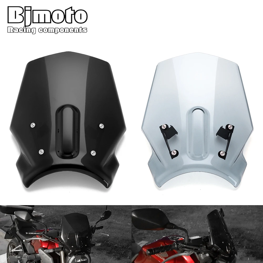 BJMOTO Motocikel vetrobransko steklo Vetrobransko steklo Zaslona Veter Ščit z Montažno Držalo Nosilec Za Honda CB1000R 2018-2019 CB650R 2019 5