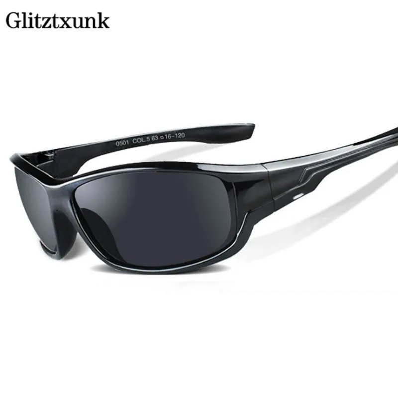 Glitztxunk 2020 Novo Črno Polarizirana sončna Očala Moški Šport sončna Očala UV400 Prostem Vožnje Ribiška Očala Modni Očala 3