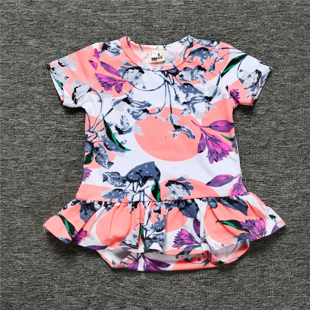2020 Poletje, Dekleta Obleke Cvet Novorojenčkov Otroška Oblačila Baby Kombinezoni iztrgana Oblačila Cvetlični Kombinezon Roupas Bebes SR261 5