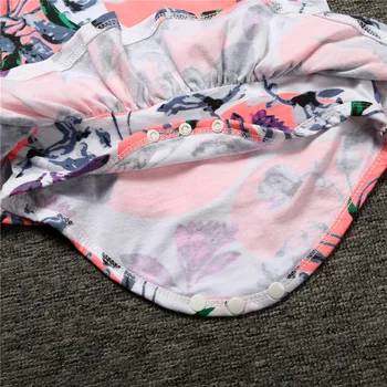2020 Poletje, Dekleta Obleke Cvet Novorojenčkov Otroška Oblačila Baby Kombinezoni iztrgana Oblačila Cvetlični Kombinezon Roupas Bebes SR261 0
