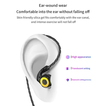 16Ω T05 V Uho Univerzalno Stereo HiFi Glasbeni Žične Slušalke Slušalke z Mikrofonom TPE Silikonski Slušalke Slušalke za telefon 36278