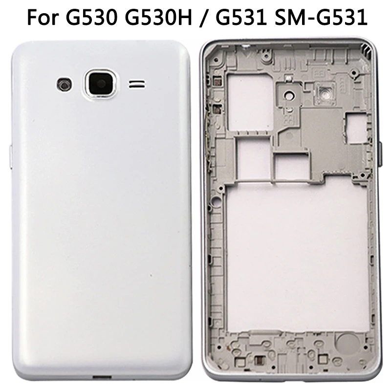 10PCS Za Samsung Galaxy G530 G530H / G531 Hrbtni Pokrovček Zadnje Plastike + Sredini Okvirja Ploščo Polno Stanovanje Primeru Nove G530 Pokrov Baterije 3